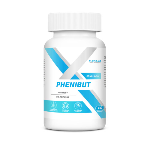 X-Brand Phenibut, Ноотропное средство Фенибут 250 мг, 60 капсул